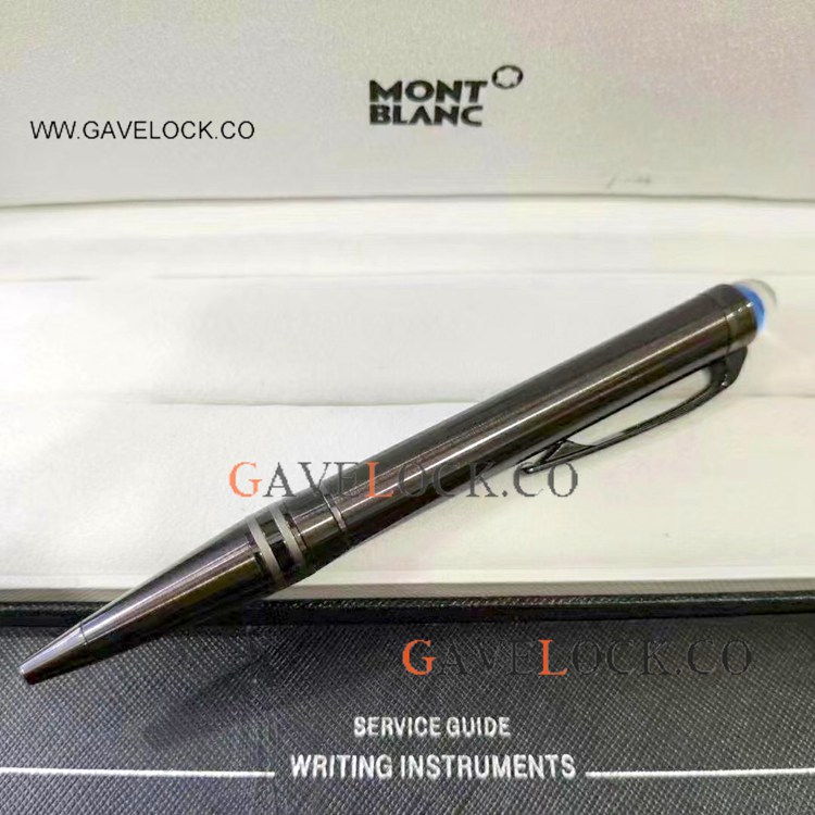 Blacksteel Ballpoint Pen Mont blanc Pens Starwalker Blue Planet Pen